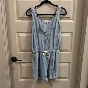 Grace & Lace Light Blue Denim Romper
